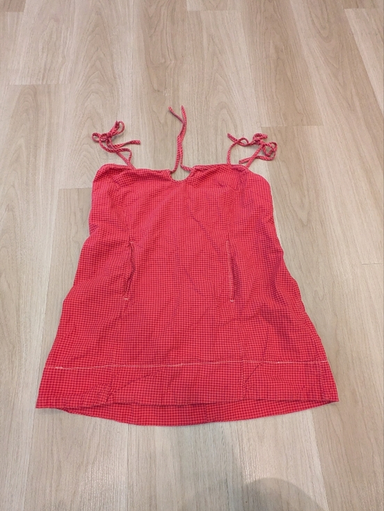 Free People Arlo Red Plaid Set Button Blouse And Mini Dress Size S - Picture 3 of 14